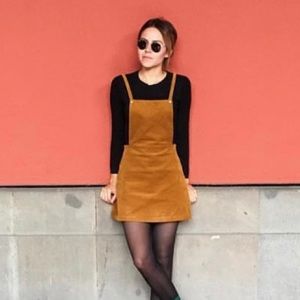 Cute corduroy mini dress. Perfect for winter. Zara SMALL